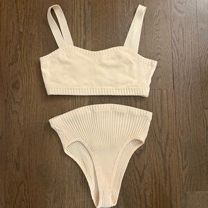 Deta -  Ivory Knit bathing suit